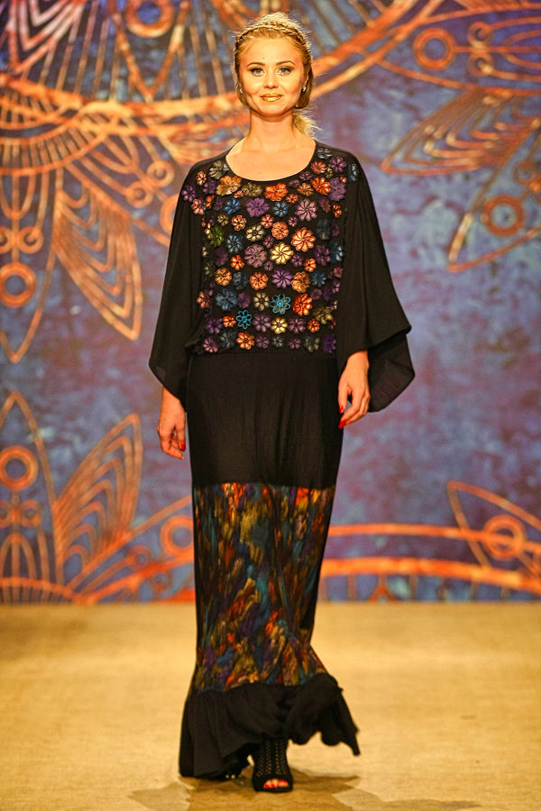 Rochie jerse cu aplicatii 2256